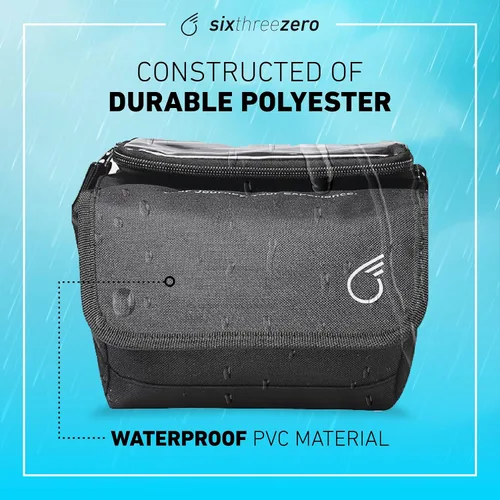 Vista 3 de sixthreezero Bolsa de bicicleta de montaje en marco, bolsa universal impermeable para bicicleta, bolsas de almacenamiento de carga de doble cara