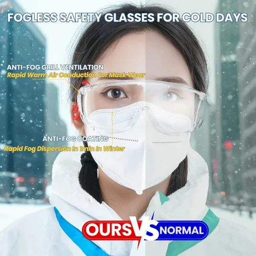 Vista 4 de Ansi Z87.1 Ansi Z87.1 - Gafas de seguridad antivaho para hombres y mujeres, gafas de laboratorio resistentes a arañazos e impactos, gafas