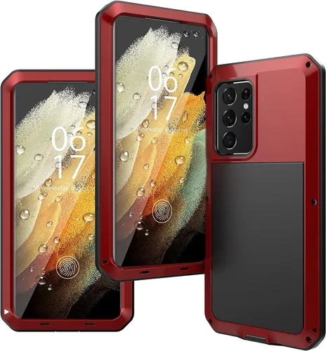 Vista 8 de Funda para Samsung Galaxy S23 Ultra/S23 Plus/S23, compatible con funda de carga inalámbrica, protector de pantalla integrado, grado militar, a