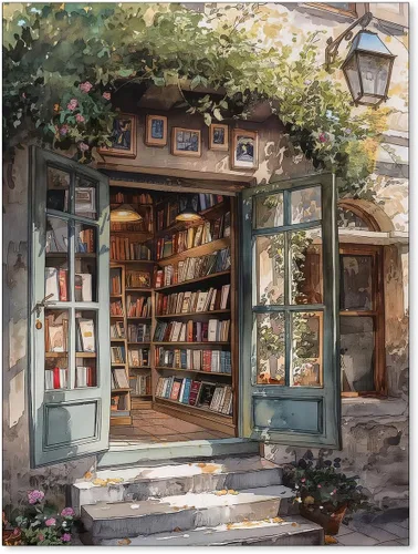 Vista 34 de Haitunone Arte de Pared de Lectura Femenina Victoriana Academia Oscura Libros Melancólicos Póster Pintura al Óleo Antigua Impresiones en Lienzo