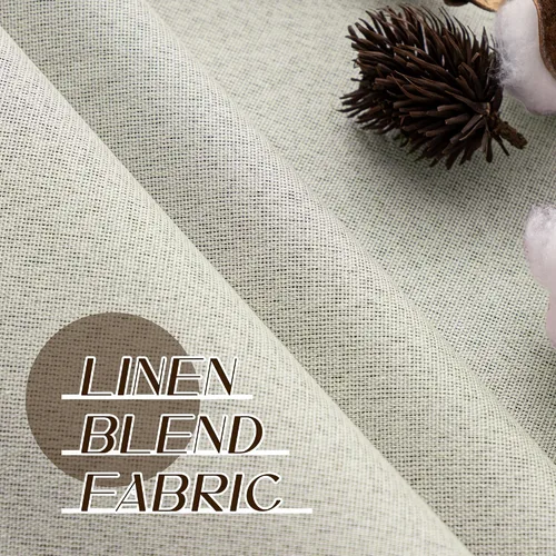 Vista 5 de Cortinas de Lino Beige con Bloqueo Total de Luz de 64 Pulgadas de Largo, Lino Sintético Texturizado con Bloqueo de Calor y Aislamiento Térmico