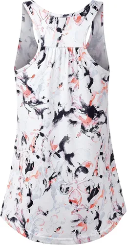 Vista 63 de Cestyle - Camiseta sin mangas para mujer, cuello redondo, corte holgado, para entrenamiento