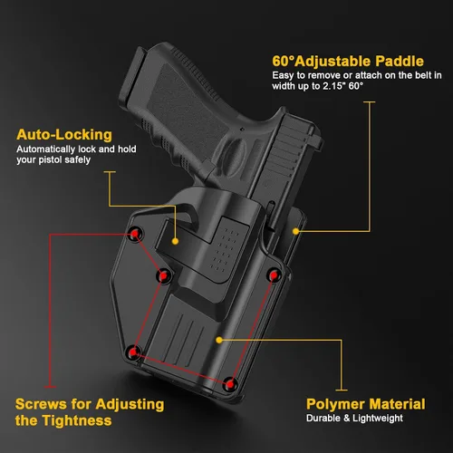 Vista 5 de Funda universal para Taurus Tx22 (clip para cinturón)