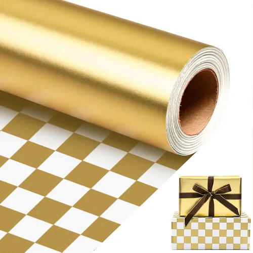Vista 13 de Homeral Rollo de papel de regalo Jumbo de 30 pulgadas x 32.8 pies, color azul rey metálico para Navidad, cumpleaños, vacaciones, boda, baby shower