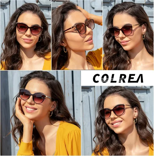 Vista 2 de Gafas de sol de moda ojo de gato para las mujeres moda Cateye UV400 protección gafas CL22017
