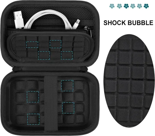 Vista 5 de Estuche rígido de viaje para cámara digital Kodak Printomatic a todo color, funda protectora con bolsillo de malla para cable USB, papel Negro