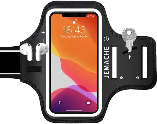 Vista 8 de Brazalete de running para iPhone 17 16 15 14 13 12 Pro (negro)