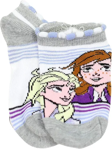 Vista 6 de Disney Frozen 2 Elsa Anna - Juego de 5 calcetines para niñas pequeñas