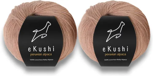 Vista 43 de 100% Hilo de Alpaca Baby para Tejer y Ganchillo - 1 Cono de Hilo Premium DK - Ligero, Hipoalergénico y Térmico Hecho en Perú - Ideal para Proyectos