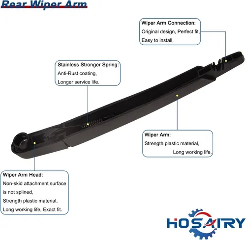 Vista 3 de Juego de limpiaparabrisas trasero para Nissan Pathfinder 2013-2019, para Rogue 2014-2019, para Rogue Sport 2017-2019 Conjunto de limpiaparabrisas