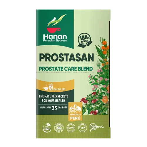 Vista 5 de Hanan Peruvian Secrets Prostasan - Té de hierbas Mezcla 100% natural para el cuidado de la próstata 25 bolsas de té Ayuda naturalmente