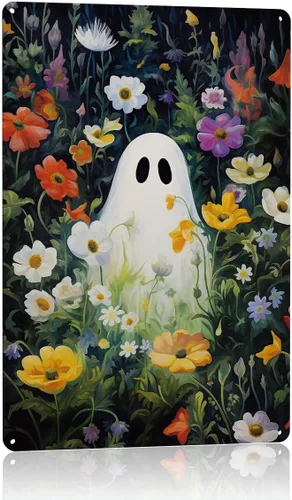 Vista 11 de Decoración de pared de fantasma de Halloween, decoración de fiesta de Halloween para interiores y exteriores, decoración espeluznante para el hogar