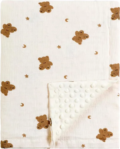 Vista 27 de CREVENT Manta de bebé de minky para niñas y niños, manta suave de felpa para recién nacidos - 30 x 40 pulgadas (Animal)