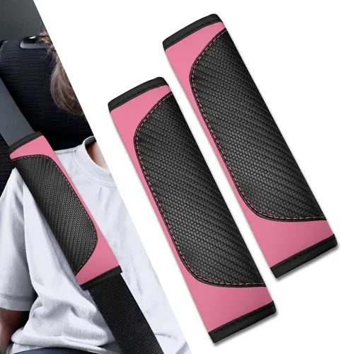 Vista 14 de 2 fundas para cinturón de seguridad de automóvil, almohadillas suaves para cinturón de seguridad, fundas para el cuello, protector de correa