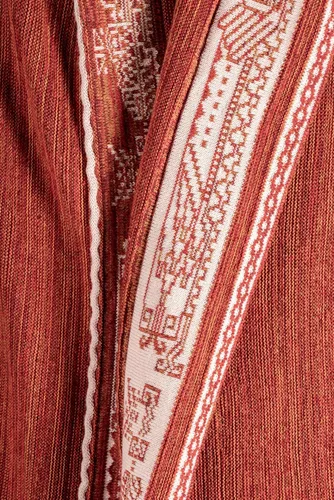 Vista 4 de CHEKANKA SAN Chaleco unisex KAN IvoryShedron Chaleco oversize de diseño mexicano con raíces étnicas