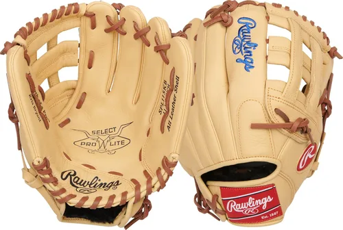 Vista 10 de Rawlings Guante de béisbol juvenil Select PRO LITE Modelos Pro Player Tamaños 10.5 a 12.25 pulgadas Múltiples estilos