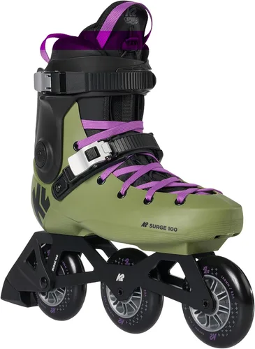 Vista 3 de K2 Surge 100 - Patines en línea de 3 ruedas para hombres, mujeres y adultos, unisex, para fitness urbano y urbano