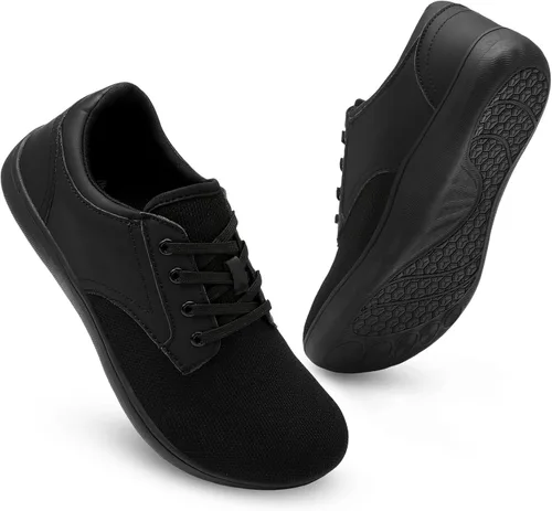 Vista 8 de LeIsfIt Zapatos de vestir para hombre con puntera ancha, zapatos minimalistas descalzos, zapatos casuales transpirables sin caída
