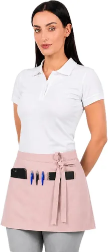 Vista 11 de Delantales de algodón Natural Craft para mujer con bolsillos y correas Negro