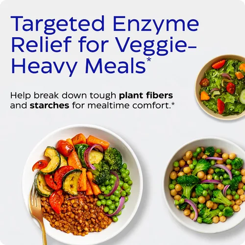 Vista 3 de Enzymedica VeggieGest, Soporte para Dietas Vegetarianas/Veganas - 60 Cápsulas