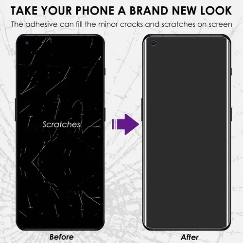 Vista 6 de Protector de pantalla mate para OnePlus 10 Pro, juego de vidrio templado UV, paquete de 2, antirreflejos, antihuellas, resistente a los arañazos 9H