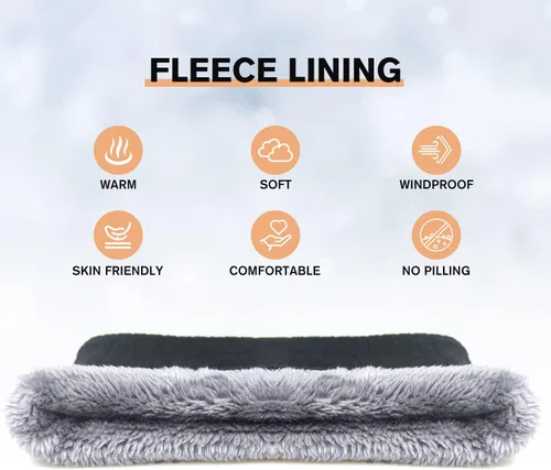 Vista 3 de Polaina de cuello más cálida de invierno de forro polar resistente al viento bufandas polaina máscara para mujeres