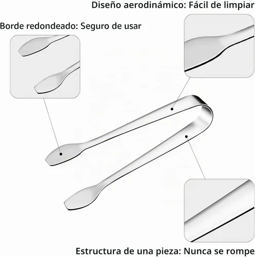 Vista 4 de SOLEADER Mini pinzas para servir, hielo de 4.5 pulgadas y pinzas pequeñas
