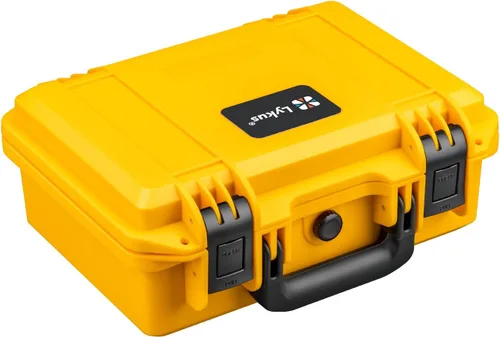 Vista 10 de Lykus HC-1410 Mini caja rígida seca con inserto de espuma, tamaño interior 5.51 x 3.54 x 1.46 pulgadas, IP66 a prueba de salpicaduras, adecuada