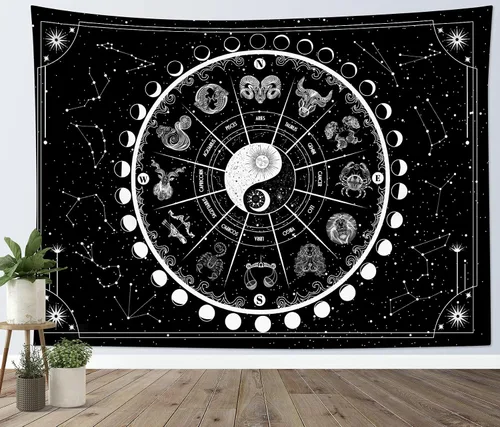 Vista 17 de LB Tapiz de bandera estadounidense de girasoles, tapiz con cita inspiradora, tapiz para colgar en la pared, tapiz floral negro y amarillo, tapices