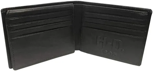 Vista 2 de Harley-Davidson Billetera clásica de piel con cierre abatible para hombre