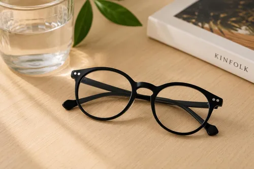 Vista 7 de Peepers Reading Glasses for Men - Brain Trust Round