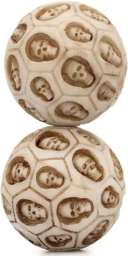 Vista 7 de 2 unids/set cráneo resina balonmano fitness bola masaje bola resina mano vuelta salud ejercicio alivio estrés bolas baoding