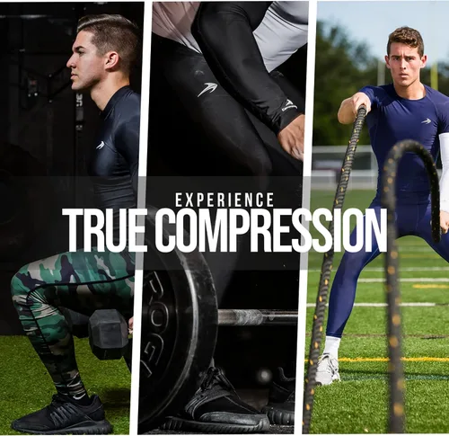 Vista 4 de CompressionZ - Pantalones de compresión para hombre, leggings de correr para hombre, leggings deportivos.