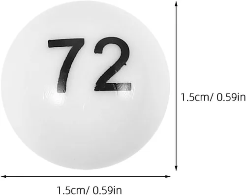 Vista 6 de VICASKY Bolas de bingo de repuesto solo bolas de plástico blanco para máquinas de entretenimiento Tableros de juego, números de rifa del 1 al 75