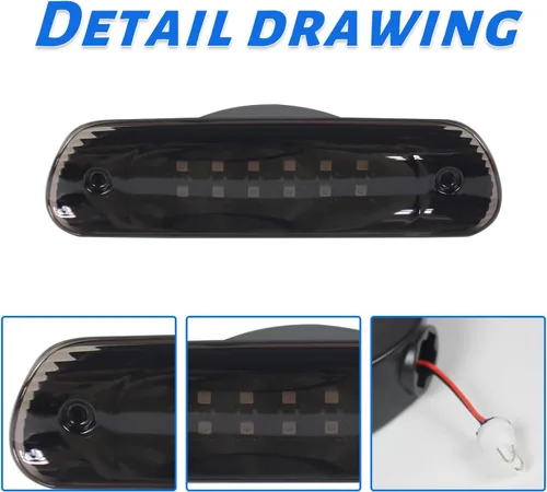 Vista 2 de Tercera luz LED de freno trasera para Grand Cherokee, luz de freno central de montaje alto compatible con Jeep Grand Cherokee 1999-2004