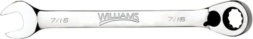 Vista 18 de Williams JHW1232RC - Llave de combinación de trinquete reversible de 12 puntos SAE, con acabado de cromo altamente pulido - 2,54 cm