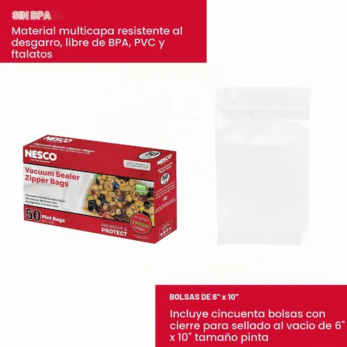 Vista 2 de Nesco Bolsas con cierre de pinta selladora al vacío - 50