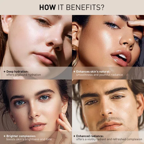 Vista 3 de Aiwei Set de suero facial - Incluye vitamina C, retinol y ácido hialurónico - Mejora la textura de la piel, brillo e hidratación - Sueros faciales