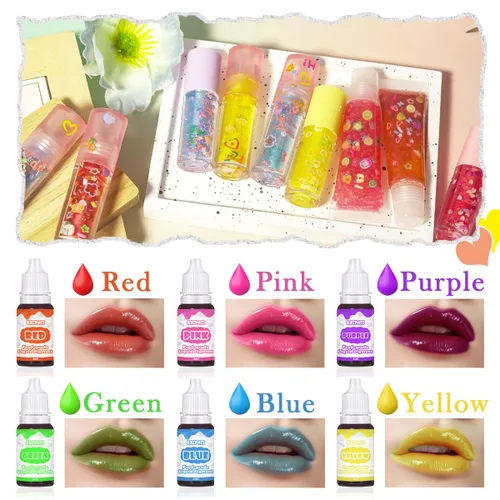 Vista 3 de Kit de fabricación de brillo de labios, todo en uno para hacer tu propio juego de brillo para el cuidado de los labios con base transparente