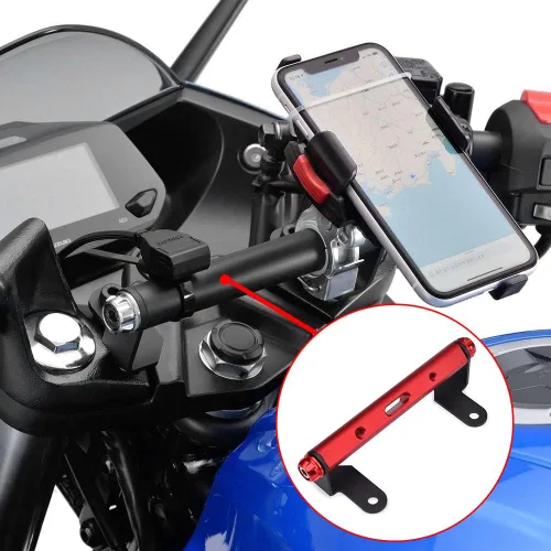 Vista 6 de Barra transversal multifuncional para motocicleta, barra de equilibrio, navegación GPS, extensión de soporte para manillar compatible con Suzuki