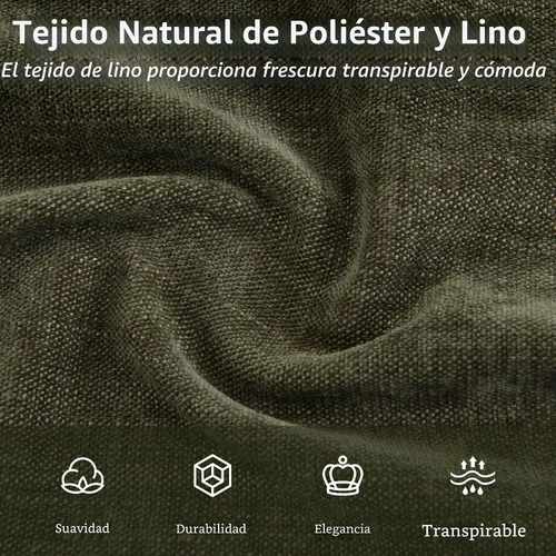 Vista 4 de Merax Cama de plataforma tapizada de tela Boucle tamaño Queen con dos cabeceras de almohada extraíbles, marco de cama de madera con patas redondas