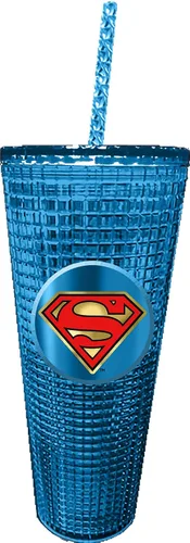 Vista 7 de Spoontiques Vaso de diamante festivo, 20 onzas - Vaso texturizado con pajita, aislamiento de doble pared, sin BPA - Una historia de Navidad