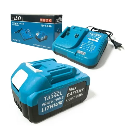 Vista 3 de Kit Bateria Litio Recargable Azul Tasbel