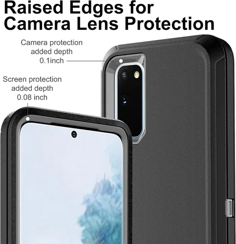 Vista 3 de Funda para Samsung Galaxy S20 (no compatible con Galaxy S20 FE/Plus/Ultra), con protector de pantalla de TPU flexible autorreparable [2 paquetes]