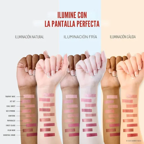 Vista 5 de Runway Rogue Lápiz Labial Líquido de Seda Glam, Lápiz Labial de Larga Duración Rosa Helado-Limonada, ‘Call Sheet’ Hoja de llamadas