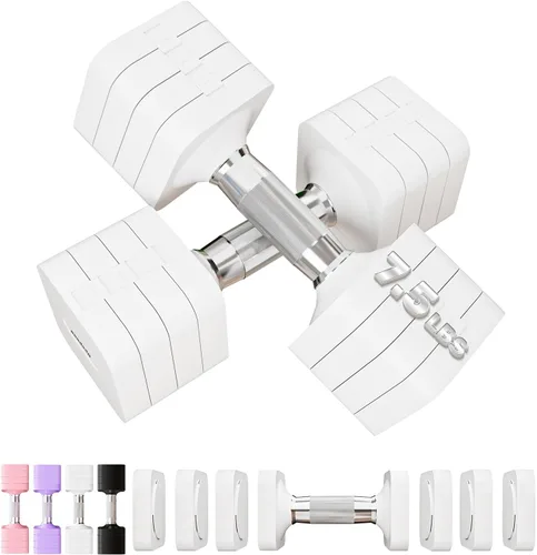 Vista 12 de Adjustable Dumbbell Set 15LBS 30LBS Free Weights Dumbbells Set for Women Men Hand Weights Sets Adjust Dumbbell Weight Sets for Home Gym Exercise