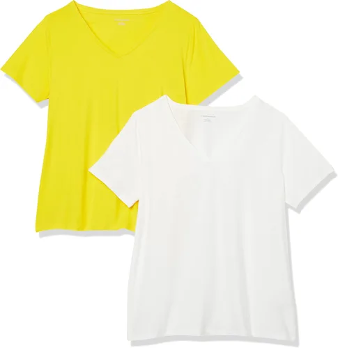 Vista 11 de Amazon Essentials - Camiseta de manga corta y cuello en V para mujer (disponible en tallas extragrandes)