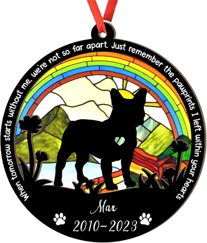 Vista 74 de Adorno personalizado para atrapasoles de sabueso afgano, adorno de Navidad de sabueso afgano, regalo para perro amante, sabueso afgano conmemorativo
