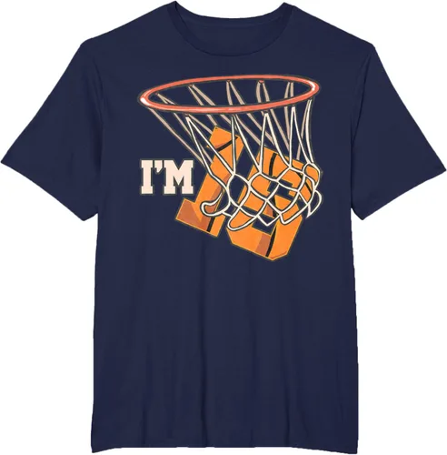 Vista 64 de Camiseta número 15 con temática de baloncesto para fiesta de cumpleaños, Negro, S