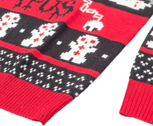 Vista 6 de Ripple Junction suéter tejido estilo Krampus de Navidad feo